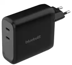 Coolblue BlueBuilt 140W GaN Oplader met 2 Usb C Poorten Zwart aanbieding