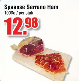 Ter Huurne Holland Markt Spaanse Serrano Ham aanbieding