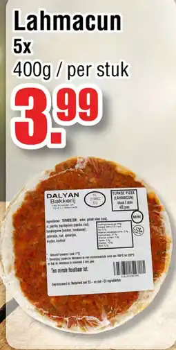Ter Huurne Holland Markt Dalyan lahmacun aanbieding