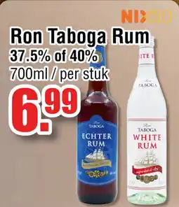 Ter Huurne Holland Markt Ron Taboga Rum 37.5% of 40% aanbieding