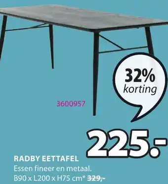 Jysk Radby eettafel aanbieding