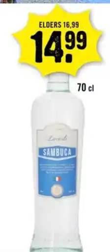 Dirck 3 Lace di sambuca aanbieding
