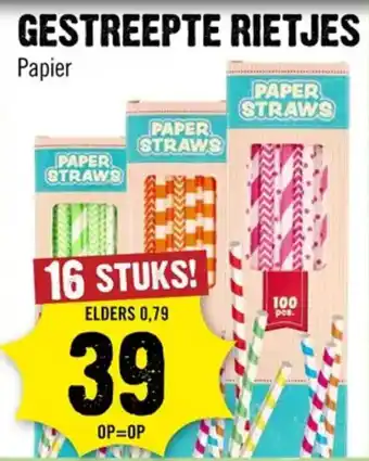 Dirck 3 Gestreepte rietjes aanbieding