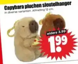 Dirck 3 Capybara pluchen sleutelhanger aanbieding