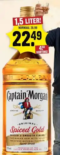 Dirck 3 Captain Morgan Spiced Gold aanbieding