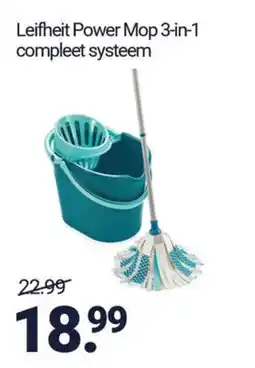 Inter Chalet Leifheit Power Mop 3-in-1 compleet systeem aanbieding