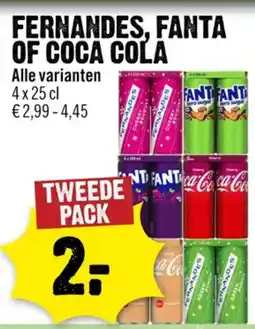 Dirck 3 fernandes, fanta of coca cola aanbieding