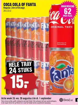Dirck 3 Coca Cola of Fanta aanbieding