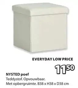 Jysk NYSTED poef aanbieding