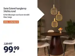 Inter Chalet Serie Esterel hanglamp 3-lichts rond aanbieding