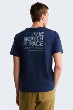 Wehkamp The North Face T-shirt Mountain Sketch blauw aanbieding