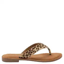 Wehkamp Lazamani Jule teenslippers met panterprint beige/zwart aanbieding