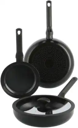 Coolblue BK Enjoy Koekenpannenset 20 + 28 cm + Hapjespan 28 cm zwart aanbieding