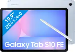 Coolblue Samsung Galaxy Tab S10 FE 10,9 inch 128GB Wifi Lichtblauw aanbieding