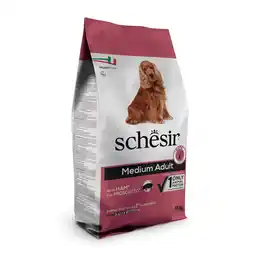 Zooplus 12 kg Schesir Dog Dry Medium/Large Maintenance Ham Droog Hondenvoer aanbieding