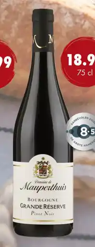 uw topSlijter Domaine de Mauperthuis Bourgogne Grande Réserve Pinot Noir aanbieding