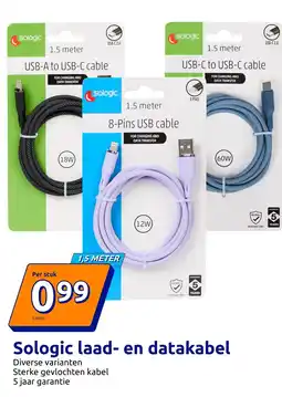 Action Sologic laad- en datakabel aanbieding