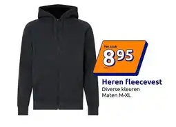 Action Heren fleecevest aanbieding