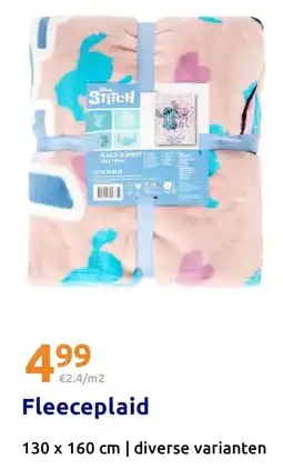 Action Fleeceplaid aanbieding