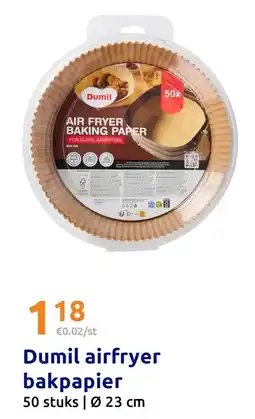 Action Dumil airfryer bakpapier aanbieding