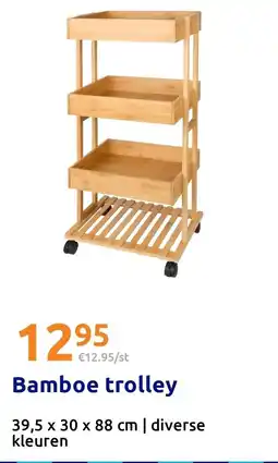 Action Bamboe trolley aanbieding