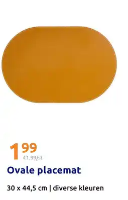Action Ovale placemat aanbieding