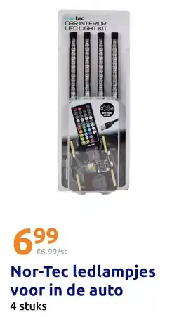 Action Nor-Tec ledlampjes voor in de auto aanbieding