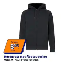 Action Herenvest met fleecevoering aanbieding