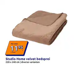 Action Studio Home velvet bedsprei aanbieding