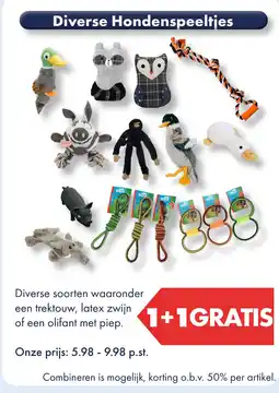 Huisdier Voordeelshop Diverse Hondenspeeltjes aanbieding