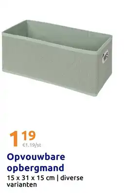 Action Opvouwbare opbergmand aanbieding
