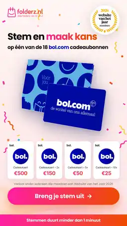 Website van het Jaar Help ons en maak kans! aanbieding