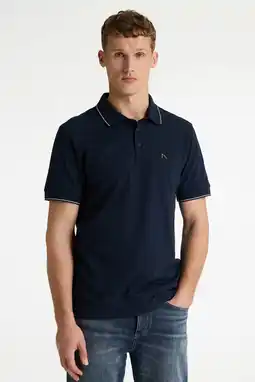 Wehkamp CHASIN' regular polo donkerblauw aanbieding