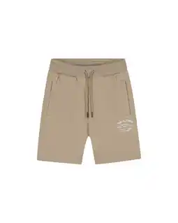Wehkamp Malelions regular sweatshort beige aanbieding