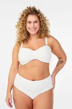 Wehkamp Zizzi high waist bikinibroekje Salina wit aanbieding