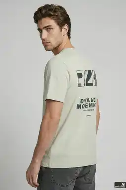 Wehkamp JJ REBEL relaxed T-shirt met backprint lichtgroen aanbieding