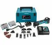 Gereedschapcentrum Makita DTM51RTJX3 18V Li-Ion Accu multitool set (2x 5.0Ah accu) + 41 delige accessoires... aanbieding