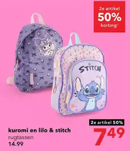 Scapino kuromi en lilo & stitch rugtassen aanbieding
