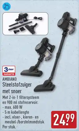 ALDI Ambiano Steelstofzuiger met snoer aanbieding