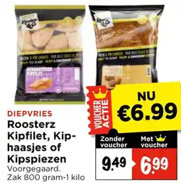 Vomar Voordeelmarkt Roosterz Kipfilet, Kiphaasjes of Kipspiezen aanbieding