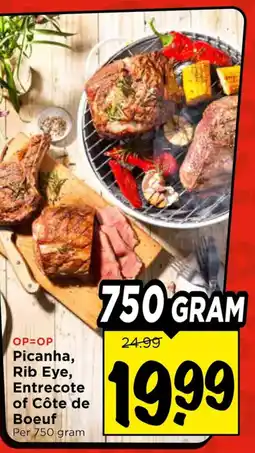 Vomar Voordeelmarkt Picancha, Rib Eye, Entrecote of Côte de Boeuf aanbieding