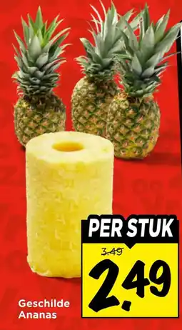 Vomar Voordeelmarkt Geschilde Ananas aanbieding