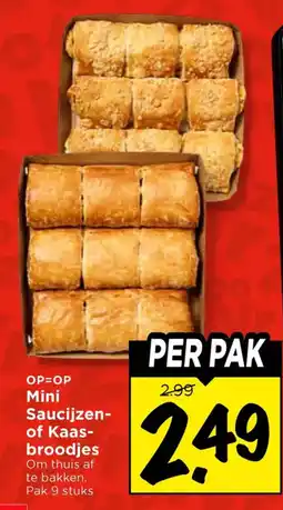 Vomar Voordeelmarkt Mini Saucijzen- of Kaasbroodjes aanbieding