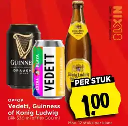 Vomar Voordeelmarkt Vedett, Guinness of Konig Ludwig aanbieding