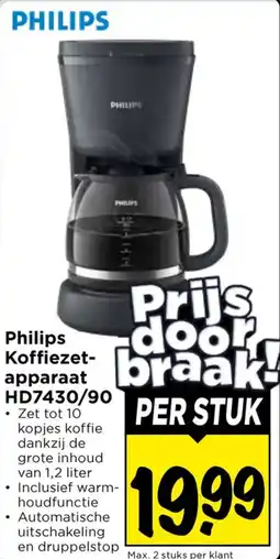 Vomar Voordeelmarkt Philips Koffiezet-apparaat aanbieding