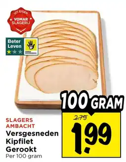 Vomar Voordeelmarkt Slagers Ambacht Versgesneden Kipfilet Gerookt aanbieding