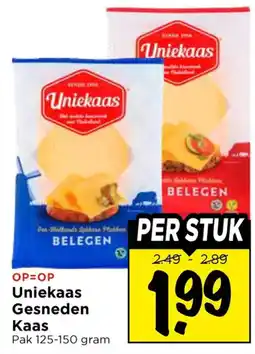Vomar Voordeelmarkt Uniekaas Gesneden Kaas aanbieding