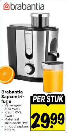 Vomar Voordeelmarkt Brabantia Sapcentrifuge aanbieding