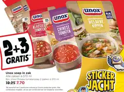 Jumbo Unox soep in zak aanbieding