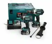 Gereedschapcentrum Makita DLX2145TJ 18V Li-Ion accu klopboor-/schroefmachine (DHP458) & slagschroevendraai... aanbieding